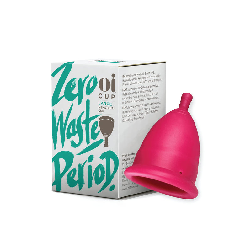 [Australia] - Oi Cup, Zero-Waste Reusable Menstrual Cup, Hypoallergenic and Recyclable, Large Large 1 Count 