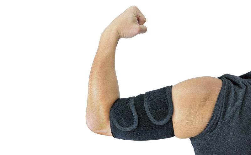 [Australia] - ObboMed MB-1850S Breathable Neoprene Upper Arm Compression Brace, Elbow band wraps with Magnets Support for Tennis and Golfer's Elbow, Workouts, Tendonitis, Arthritis – Black (size S: fits 11-12 inch arm) MB-1830S: fits 27.9-30.5 cm arm/ 11-12 inches arm 
