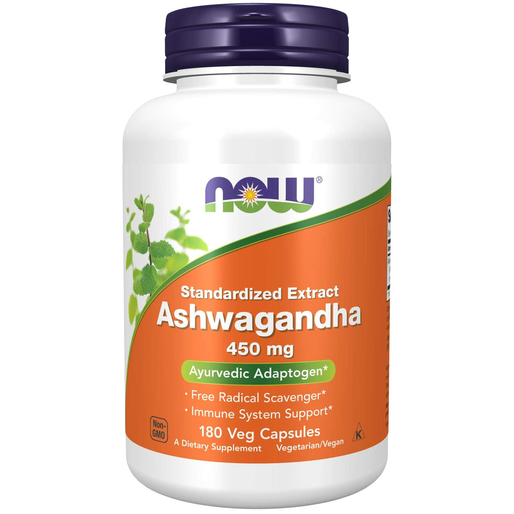 [Australia] - NOW Supplements, Ashwagandha (Withania somnifera) 450 mg (Standardized Extract), 180 Veg Capsules 180 Count (Pack of 1) 