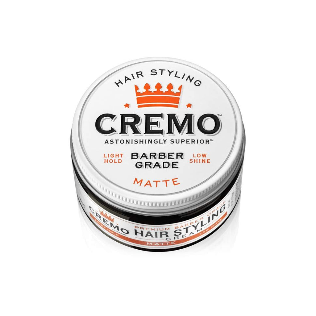 [Australia] - Cremo Premium Barber Grade Hair Styling Matte Cream, Light Hold, Low Shine, 4 Oz 