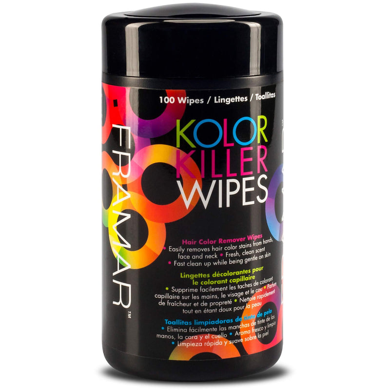 [Australia] - Framar Kolor Killer Wipes – Hair Dye Remover, Hair Color Remover – Wipes Dispenser of 100 