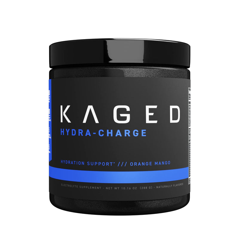 [Australia] - Electrolytes, Kaged Muscle Hydra-Charge Premium Electrolyte Powder, Hydration Electrolyte Powder, Pre Workout, Post Workout, Intra Workout, Orange Mango, 60 Servings, Clear 60 Servings (Scoop) 