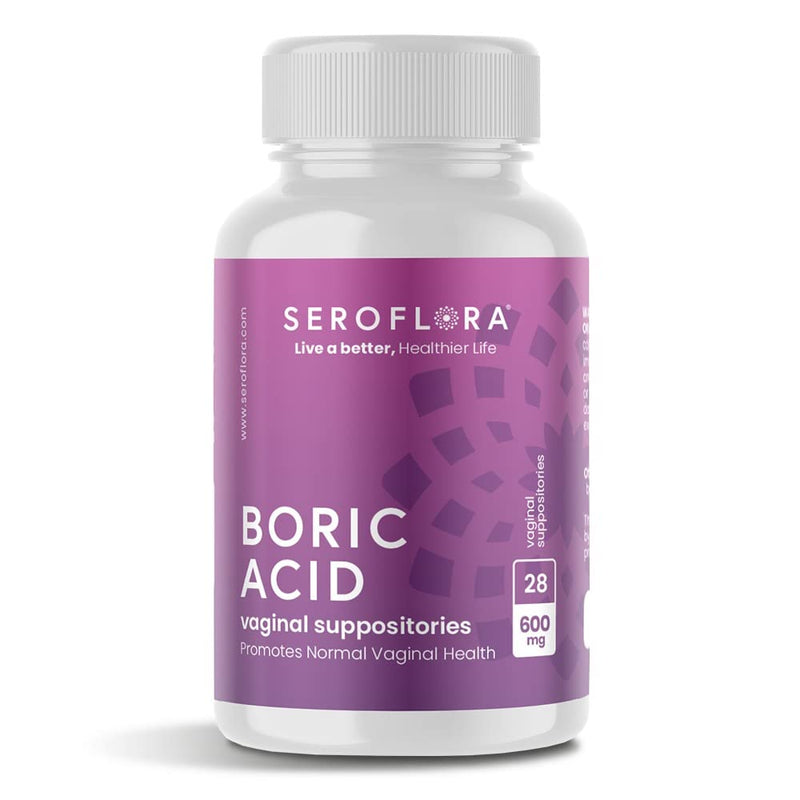[Australia] - Seroflora Boric Acid Vaginal Suppositories 600 mg 28 Capsules - Boric Acid Pills for Women - Vaginal Health pH Balance for Women - Supports Vaginal Odor Control 28 Count (Pack of 1) 