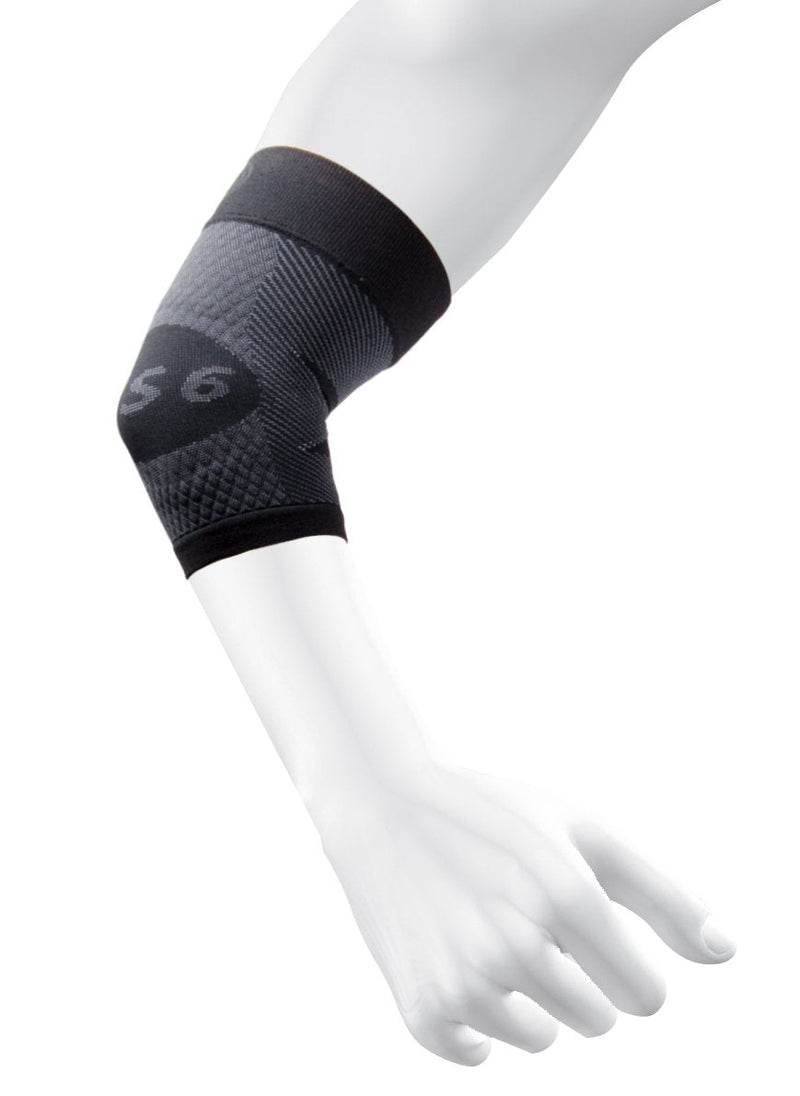 [Australia] - OS1st ES6 Elbow Compression Bracing Sleeve (One Sleeve) relieves Tennis or Golfer's Elbow, Cubital Tunnel Syndrome, Supports Damaged Tendons and Controls Forearm Pain (Small, Black) Small 