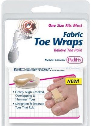 [Australia] - PEDIFIX Comfort Fabric Hammer Toe Wraps Crooked Toe Pain Straps Separators 2/PK ToeWraps One Size Fits Most 