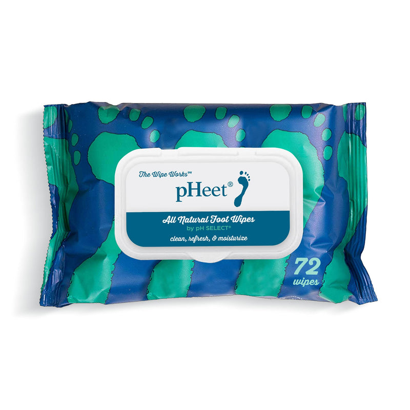 [Australia] - pH Select - pHeet Foot Wipes, Dry Feet Moisturizing Wipes, Foot Cleaner for Dirty Feet, Clean Wipes for Avoiding Foot Odor, Ideal for Cracked Heels and Flaky Skin, 72 Wipes 