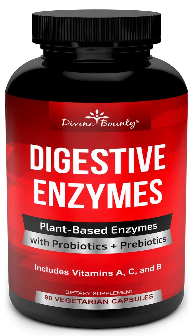 [Australia] - Digestive Enzymes with Probiotics & Prebiotics - Digestive Enzyme Supplements w Lipase, Amylase, Bromelain - Support a Healthy Digestive Tract for Men and Women – 90 Vegetarian Capsules 