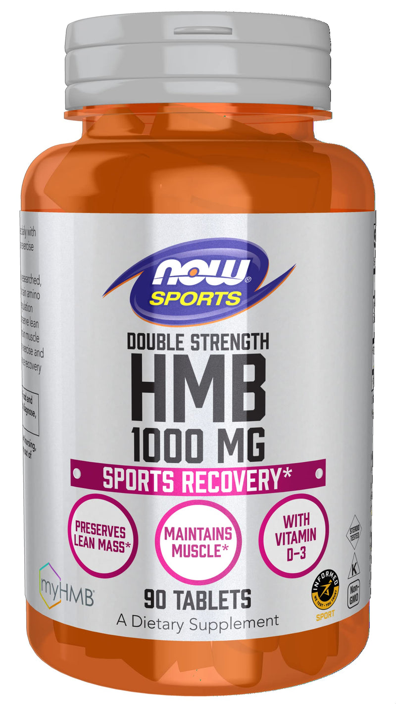[Australia] - NOW Sports Nutrition, HMB (β-Hydroxy β-Methylbutyrate), Double Strength 1,000 mg, 90 Tablets 