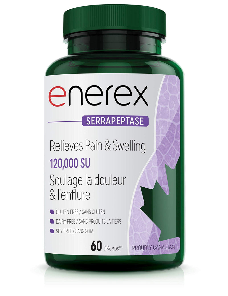 [Australia] - ENEREX - Serrapeptase 120,000 SU - Pain & Inflammation Enzyme, 60 capsules 