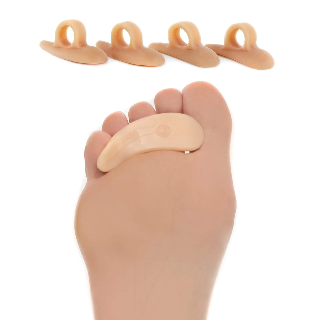 [Australia] - ZenToes Hammer Toe Straightener and Corrector 4 Pack Crests Relieve Foot Pain, Pressure, Discomfort | Flexible Silicone Comfort | Align, Improve Stability | Stain, Odor Resistant 