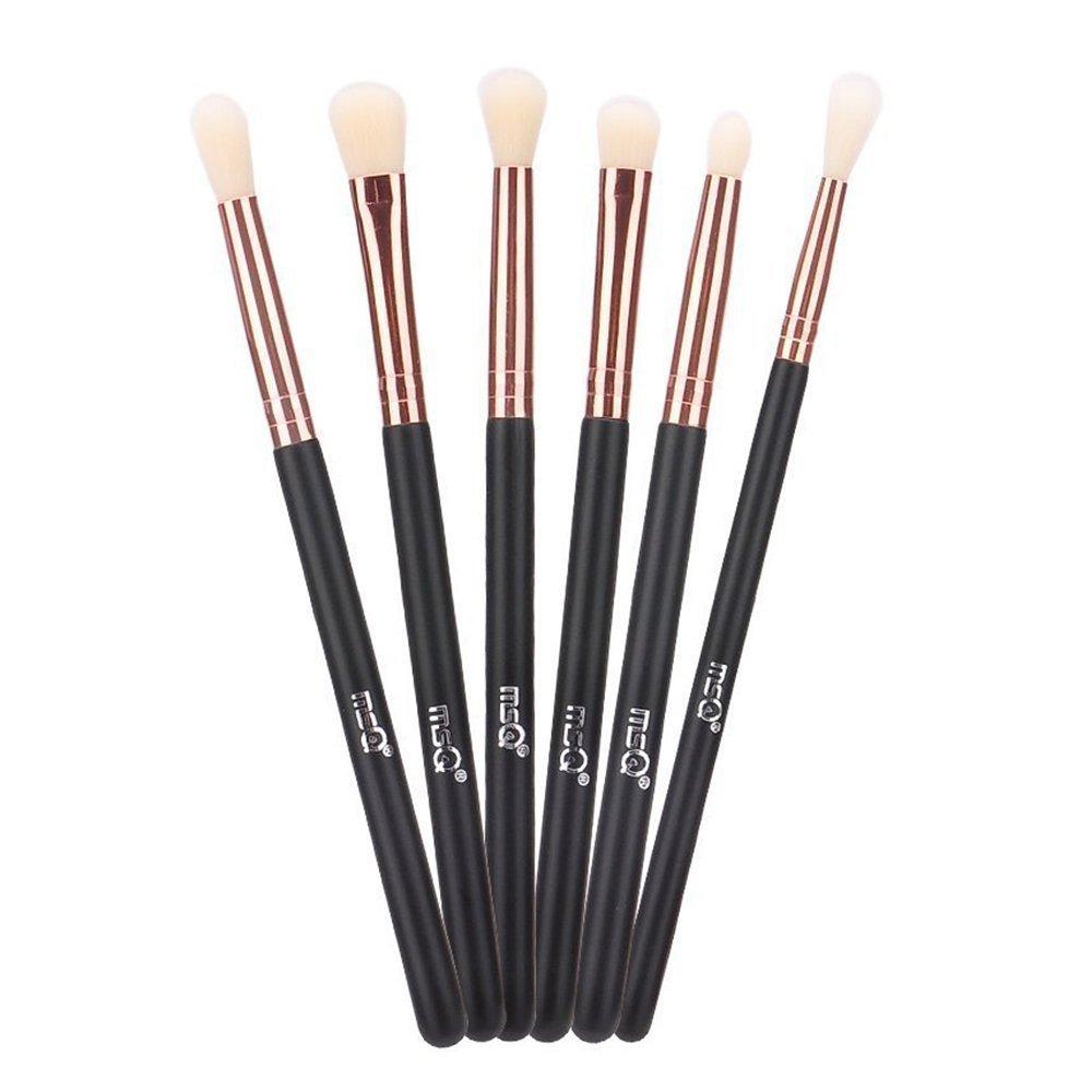 [Australia] - MSQ Eye Brush Set Rose Gold 6pcs Eyeshadow Set Eyebrow Brush Makeup Brushes Eyeliner Brush for Eyeshadow, Eyebrow, Eyeliner, Blending, Concealer, Best for Gifts 