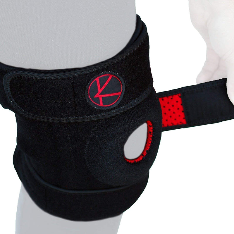 [Australia] - Plus Size Knee Brace for Women and Men - Open Patella Adjustable Knee Brace with Side Stabilizers. Knee Brace for Meniscus Tear, Knee Pain & Arthritis. Large Knee Brace Plus Size (4XL/5XL/6XL Black) Size 3 (1 Count) 
