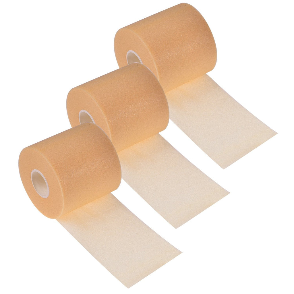 [Australia] - 3 Pieces Athletic Pre Wrap Tape for Hair Foam Underwrap Tape Sports Pre-wrap Athletic Tape Underwrap for Hair Ankle Wrists Knees Sports 2.75 Inch by 30 Yards(Beige) Beige 