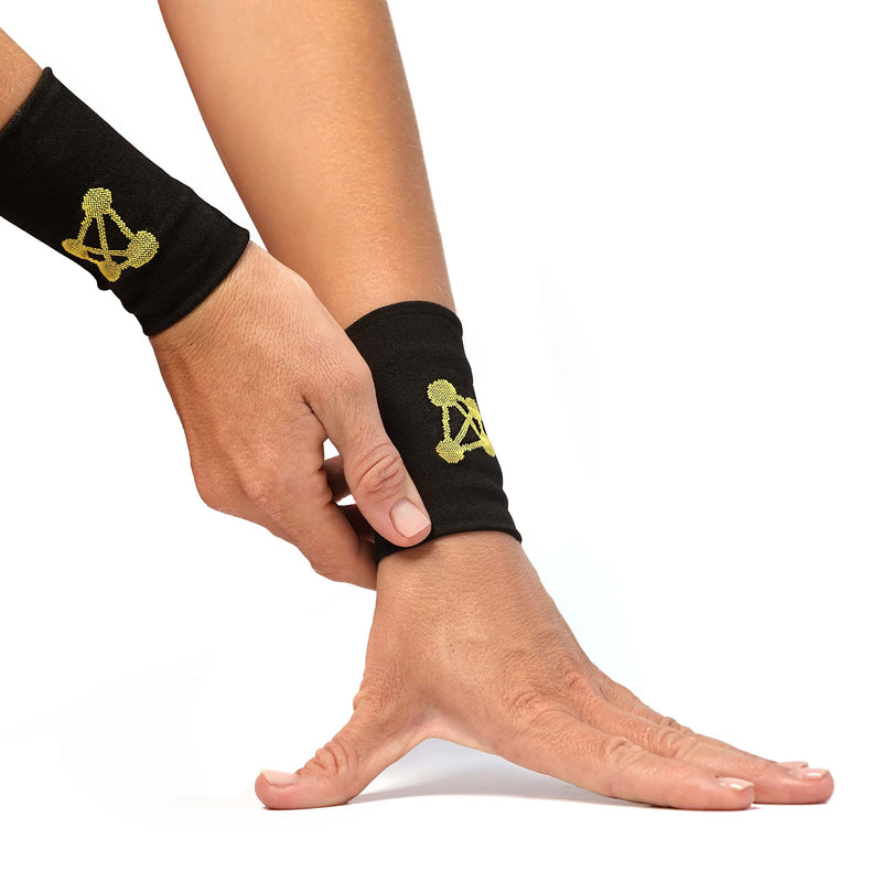 [Australia] - CopperJoint Compression Wrist Support – Copper-Infused Bands Support Improved Circulation, Recovery, Help Relieve Stiff & Sore Muscles - 1 Pair (Large) Large 