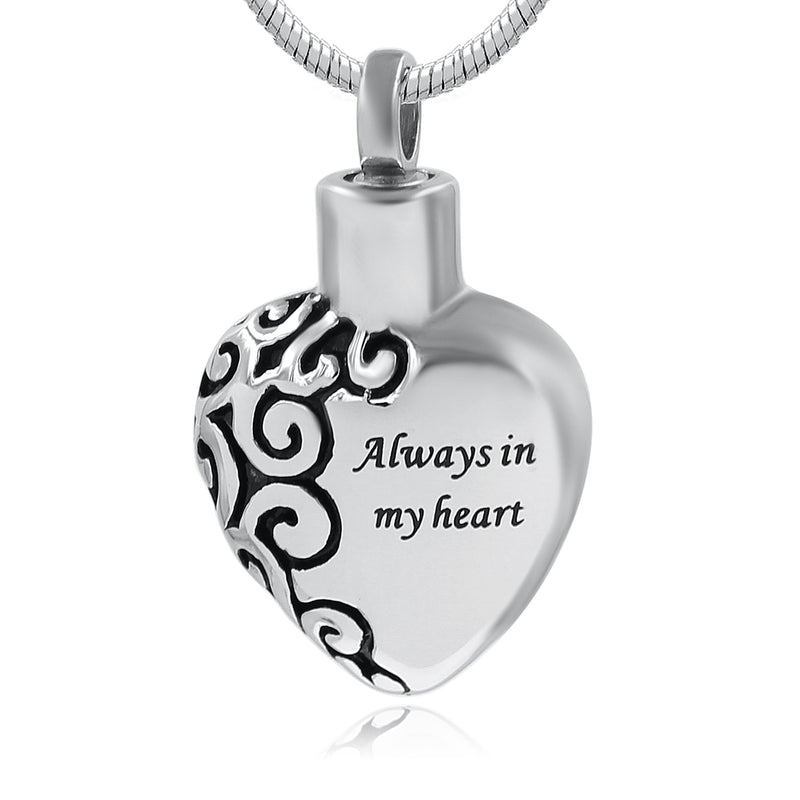 [Australia] - CuteLover Hufan Always in My Heart Cremation Urn Necklace for Ashes 
