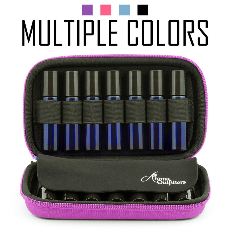 [Australia] - Aroma Outfitters Essential Oil Carrying Case. Premium Storage Protection & Organizer for Roller Bottles. Carry Case Protects up to 14 Roller Balls and Sample Drams - Perfect for Travel (Pink) pink 