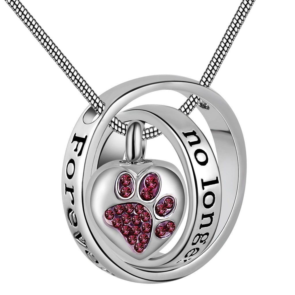 [Australia] - Cring Coco Womens&Mens No Longer by My Side,Forever in My Heart Carved Locket Cremation Urn Necklace for mom & dad pet 