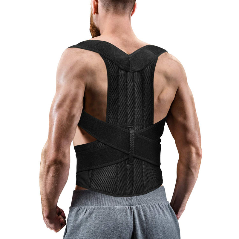 [Australia] - Back Brace Posture Corrector for Women and Men, Back Braces for Upper and Lower Back Pain Relief, Adjustable and Fully Back Support Improve Back Posture and Lumbar Support(L, 35.5"-41.5" Waist) Large (Pack of 1) 