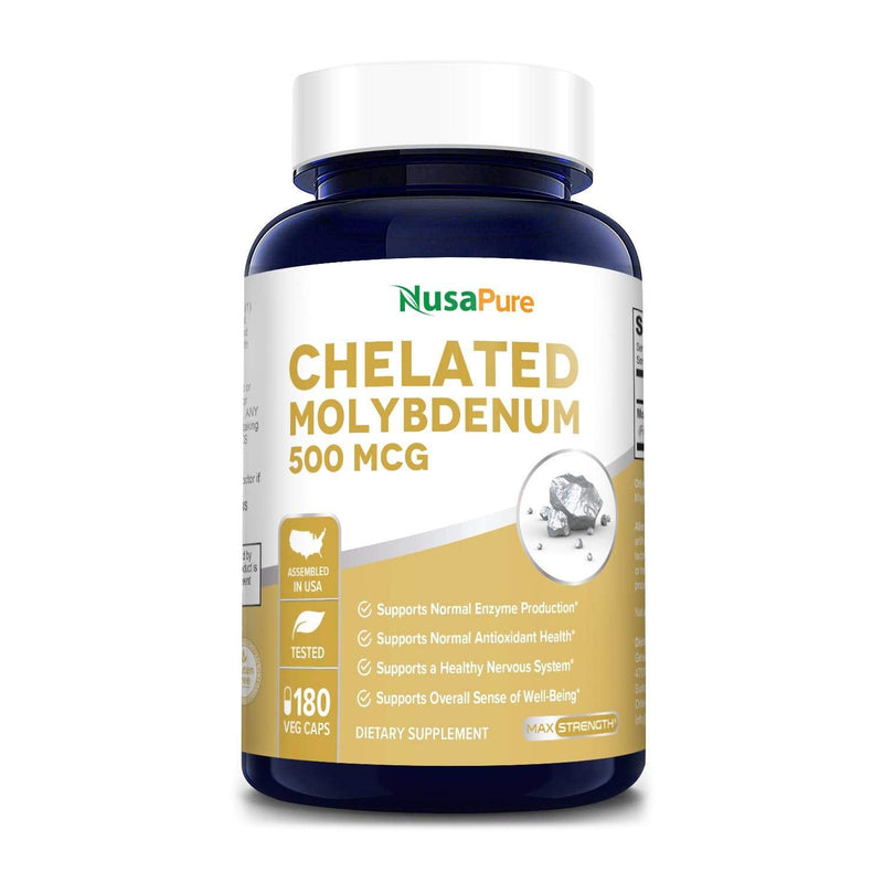 [Australia] - Chelated Molybdenum 500 mcg 180 Vegetarian Caps (Gluten Free & Non-GMO) 
