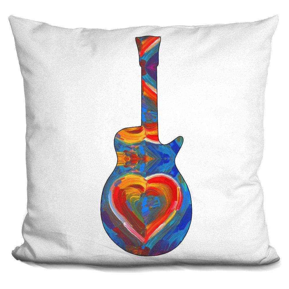 [Australia] - LiLiPi Pop Art Guitar Heart Brush Decorative Accent Throw Pillow 