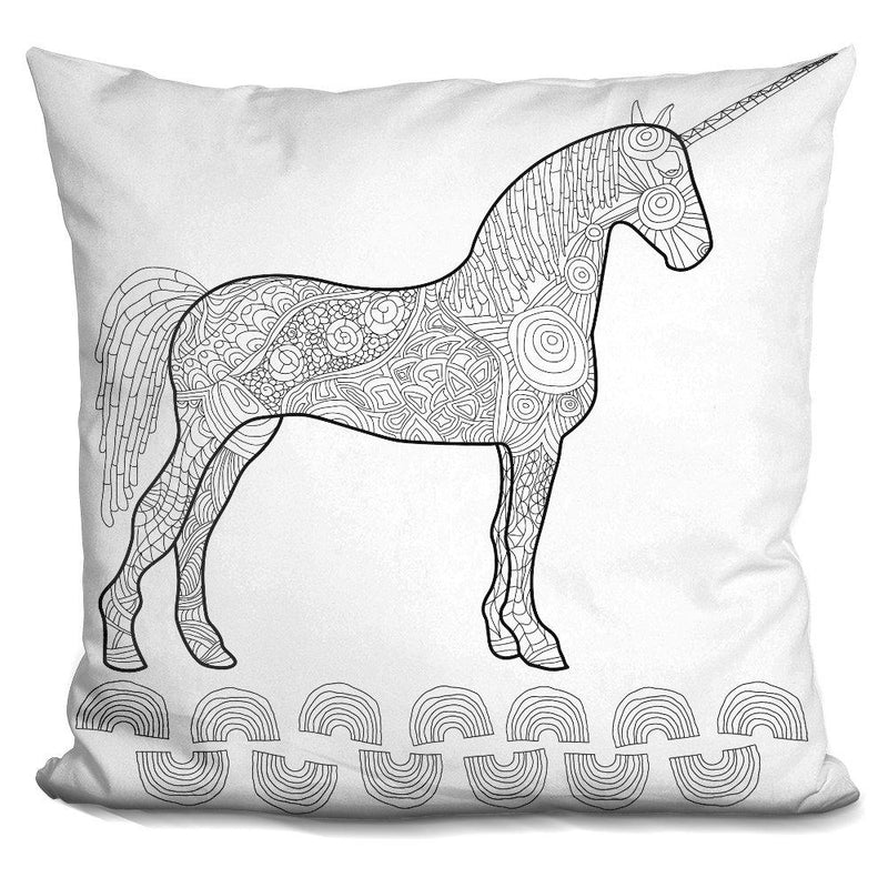 [Australia] - LiLiPi Unicorn Decorative Accent Throw Pillow 