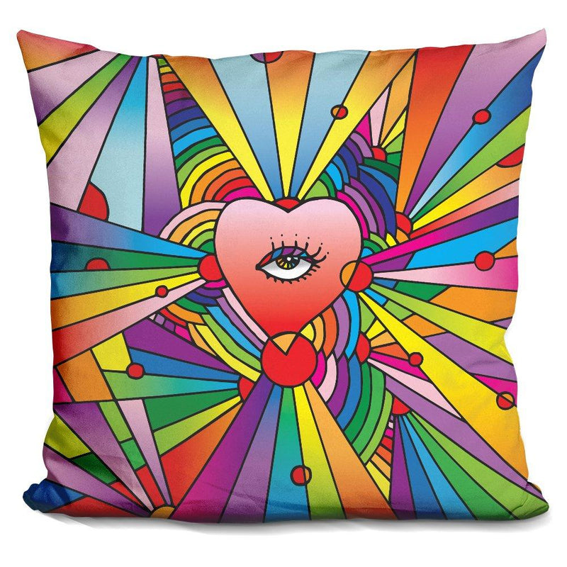 [Australia] - LiLiPi Heart Eye Pop Decorative Accent Throw Pillow 