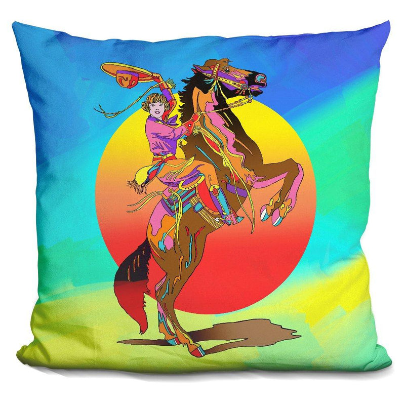 [Australia] - LiLiPi Pop-Art-Cowgirl Decorative Accent Throw Pillow 