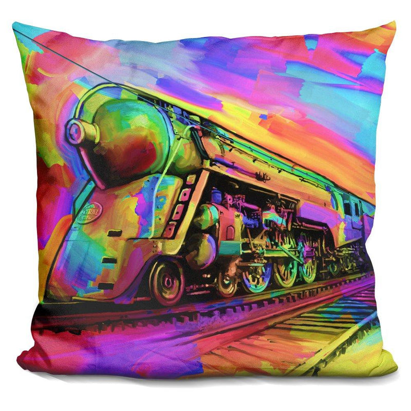 [Australia] - LiLiPi Pop-Art-Train Decorative Accent Throw Pillow 