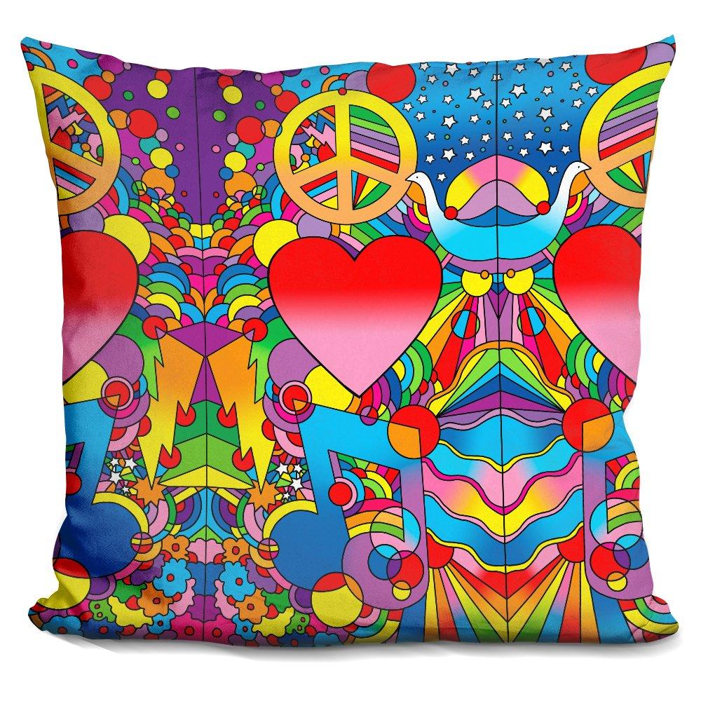 [Australia] - LiLiPi Peace Love Music Decorative Accent Throw Pillow 
