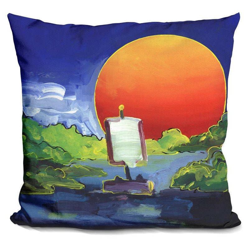 [Australia] - LiLiPi Sun Boat Decorative Accent Throw Pillow 