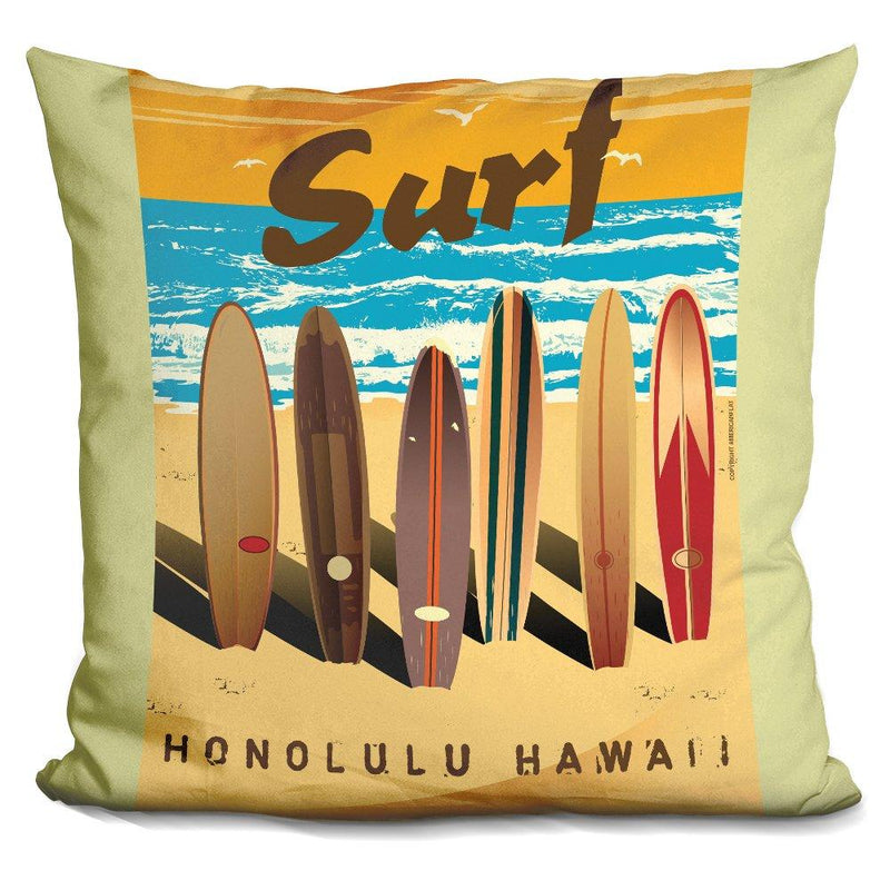 [Australia] - LiLiPi Surf Decorative Accent Throw Pillow 
