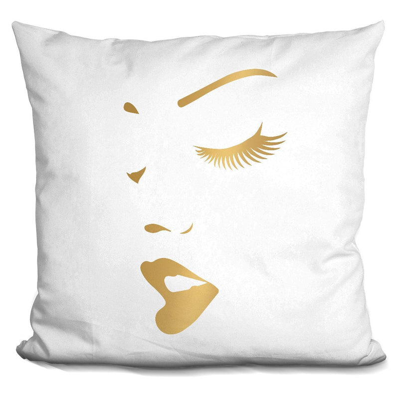[Australia] - LiLiPi Makeup Gold Decorative Accent Throw Pillow 