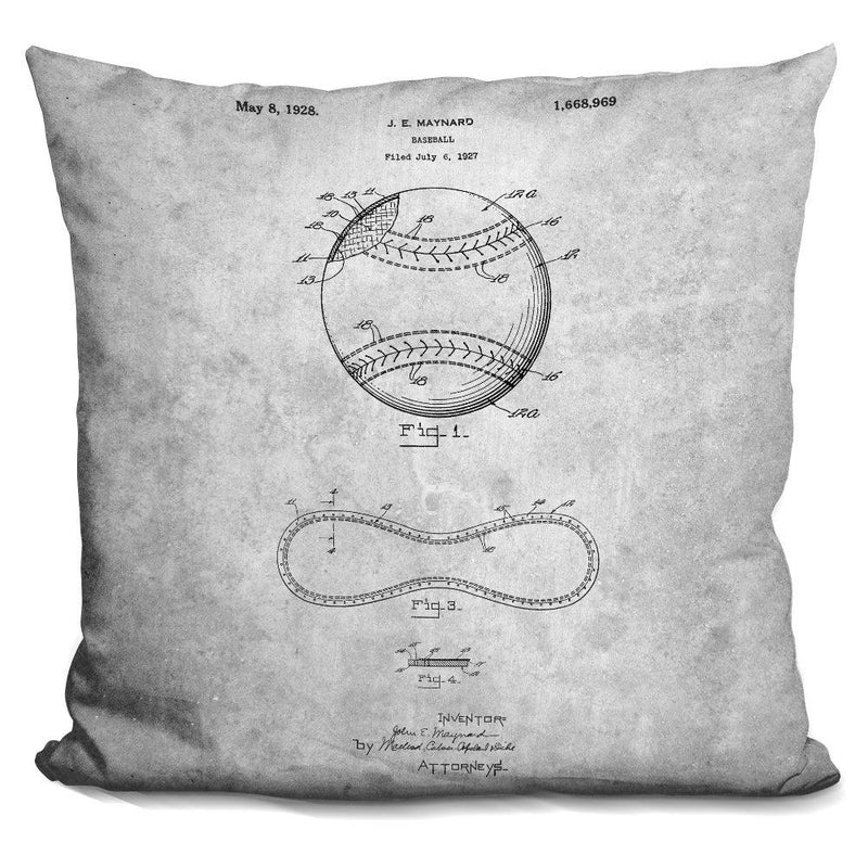 [Australia] - LiLiPi Baseball Blueprint Decorative Accent Throw Pillow 