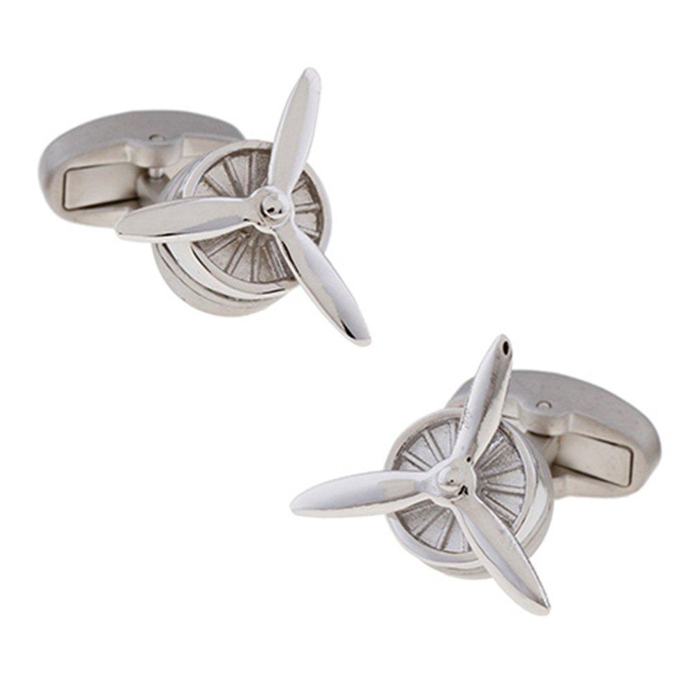 [Australia] - Vcufflinks Airplane Pilot Premium Cufflinks Plane Propeller Cuff Links 