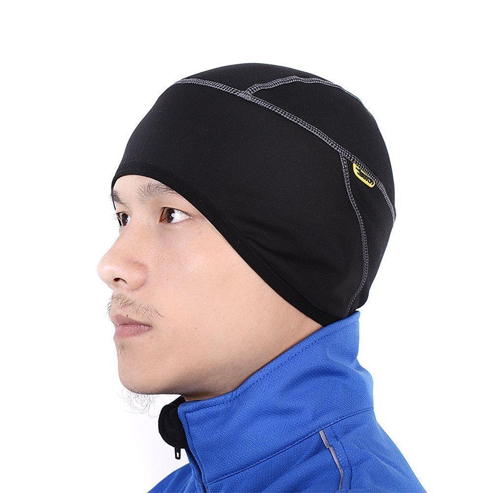 [Australia] - Cycling Skull Cap Helmet Liner Bicycle Hat Thermal Fleece Windproof Black 9005 One Size 