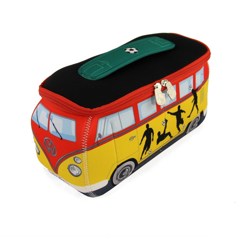 [Australia] - BRISA VW Collection - Volkswagen Samba Bus T1 Camper Van 3D Neoprene Universal Bag - Makeup, Travel, Cosmetic Bag (Neoprene/German Football) 