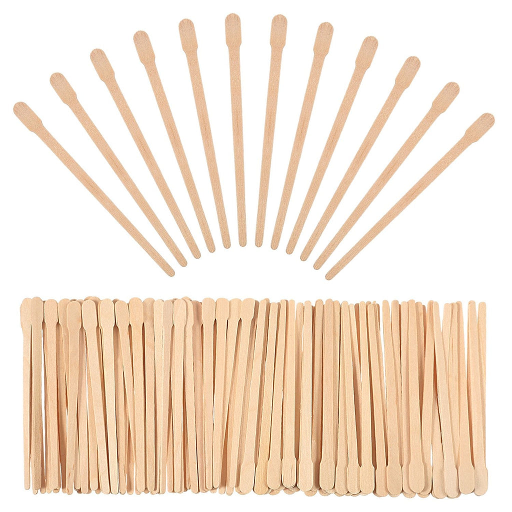 [Australia] - 500 Pieces Brow Wax Sticks Small Wax Spatulas Applicator Wood Craft Sticks for Hair Removal Eyebrow Lip, Nose Wax Applicator Sticks 