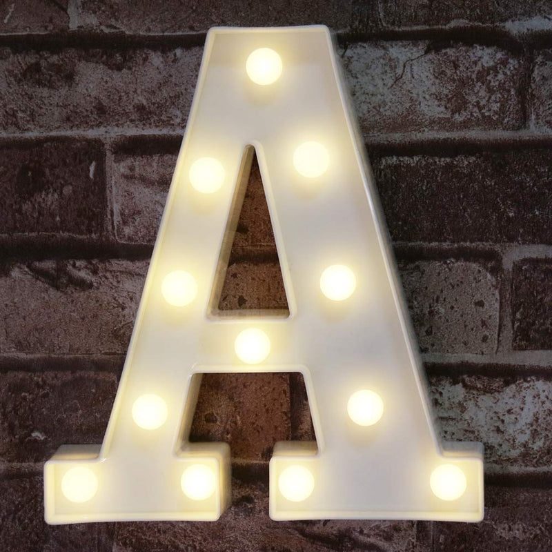 [Australia] - Pooqla LED Marquee Letter Lights Sign, Light Up Alphabet Letter for Home Party Wedding Decoration A Letter A 