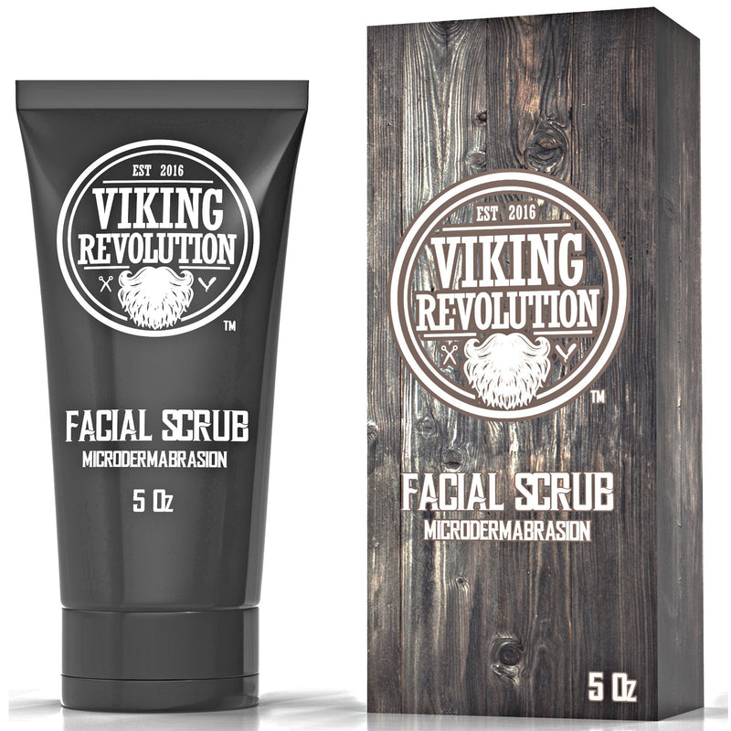 [Australia] - Viking Revolution Microdermabrasion Face Scrub for Men - Facial Cleanser for Skin Exfoliating, Deep Cleansing, Removing Blackheads, Acne, Ingrown Hairs - Men's Face Scrub for Pre-Shave (1 Pack) 1 Pack 