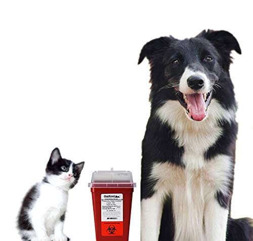 [Australia] - Diabetic Pet Syringe Disposal Container | 1 Quart Size (3 Pack) Design by Vets for Home Safety 