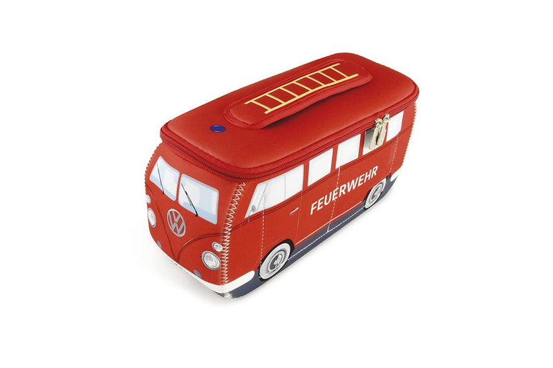 [Australia] - BRISA VW Collection - Volkswagen Samba Bus T1 Camper Van 3D Neoprene Small Universal Bag - Makeup, Travel, Cosmetic Bag (Neoprene/Feuerwehr/Fire Engine) 
