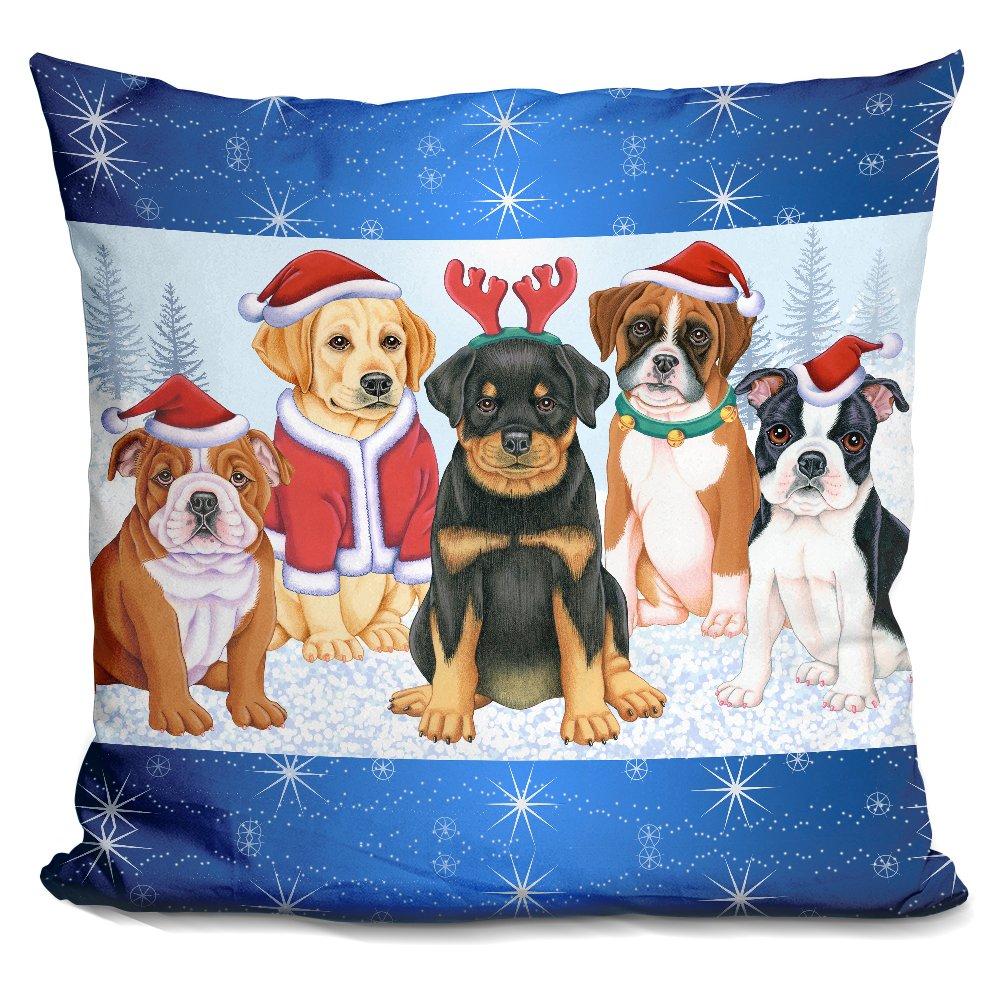 [Australia] - LiLiPi Christmas Pups Decorative Accent Throw Pillow 