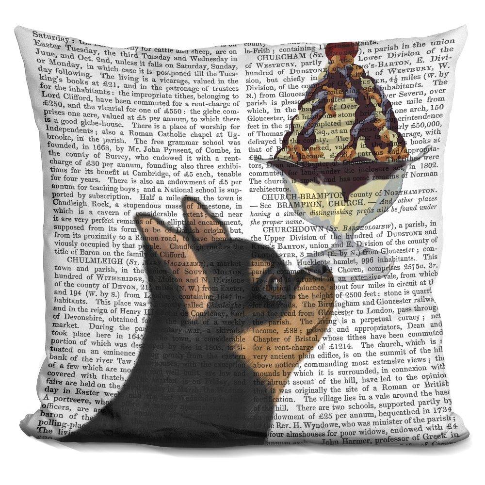 [Australia] - LiLiPi Chihuahua, Black and Ginger, Ice Crea Decorative Accent Throw Pillow 