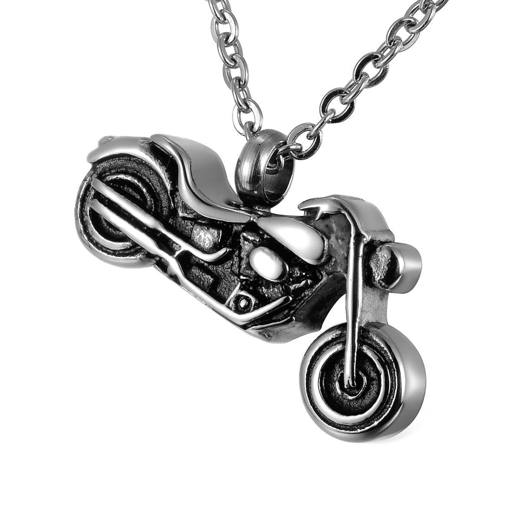 [Australia] - Cremation Urn Jewelry Necklace Pendant Motorcycle Open and Waterproof Keepsake Memorial Urn Necklace. 