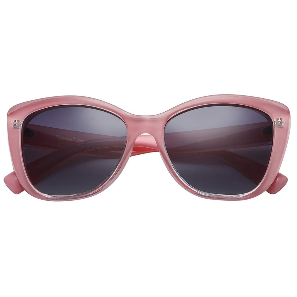 [Australia] - Polarspex Polarized Woman's Classic Jackie-O Cat Eye Retro Fashion Sunglasses Princess Pink | Polarized Gradient Smoke 