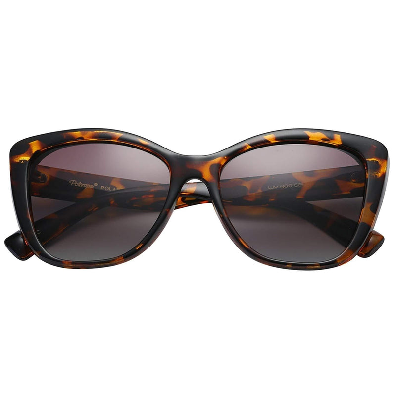 [Australia] - Polarspex Polarized Woman's Classic Jackie-O Cat Eye Retro Fashion Sunglasses Brown Tortoise | Polarized Gradient Brown Smoke 