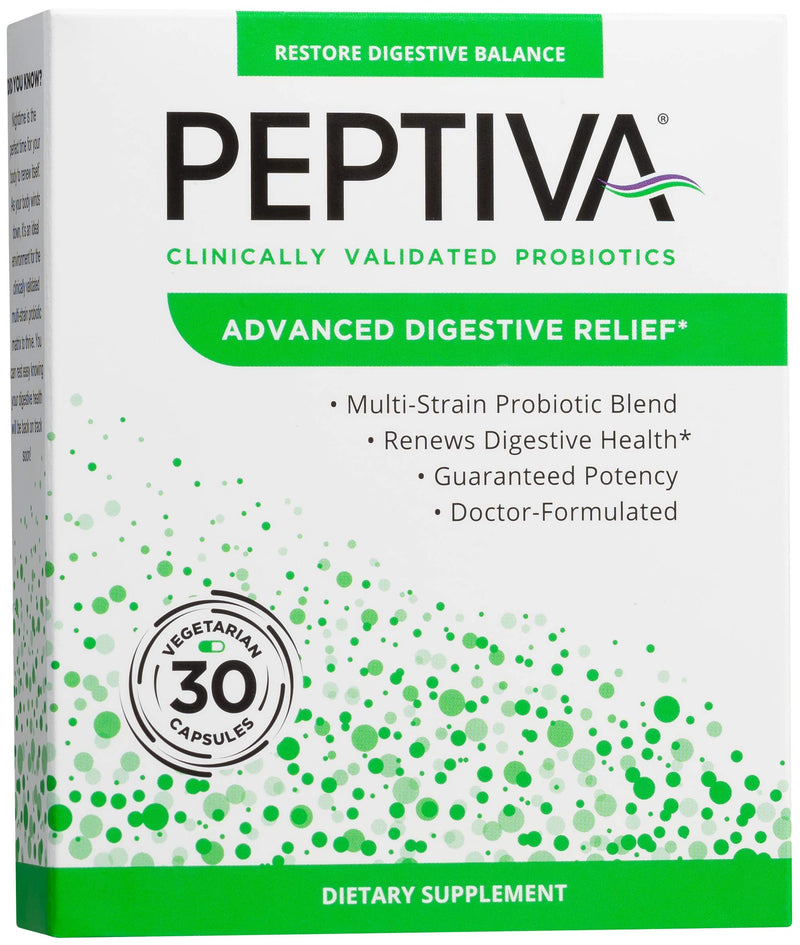[Australia] - Peptiva Advanced 50 Billion CFU Probiotic - Digestive Relief - Clinically Validated, Premium Probiotic, 30ct 