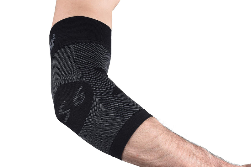 [Australia] - Tennis | Golfer's Elbow Brace by OrthoSleeve for tendonitis, medial and lateral epicondylitis and general forearm and elbow pain Medium Black 