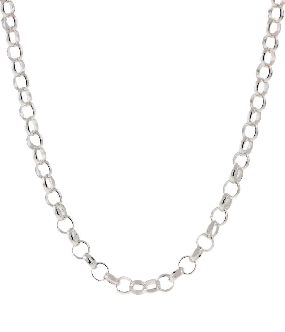 [Australia] - 925 Sterling Silver Nickel-Free 3.2MM Rolo Round Cable Link Chain - Yellow or Silver White 16.0 Inches 