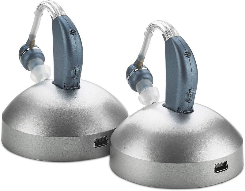 [Australia] - Digital Hearing Amplifier - (Pair of 2) Personal Hearing Enhancement Sound Amplifier, Rechargeable Digital Hearing Amplifier with All-Day Battery Life, Modern Blue 